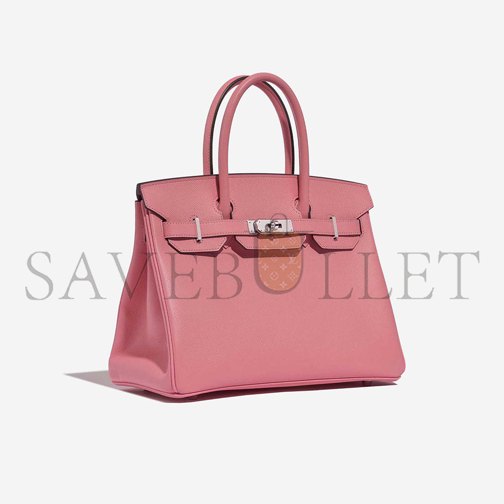 H**mes birkin 30 espom lipstick powder silver buckle bag h028369cc36 (30*23*15cm)